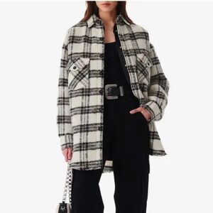 IRO Bielo Checkered Wool Blend Overshirt